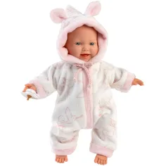 Llorens: Bambola neonata femmina in pigiama morbido con motivo cicogna 31 cm immagine 3