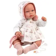 Llorens: Bambola neonato Tala Llorana di 44 cm con suono in abito con cappuccio