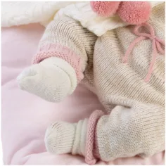 Llorens: Bambola neonato realistico edizione limitata Reborn con abito con pon pon 42 cm immagine 4