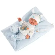 Llorens: Bebito neonato bambola di 26 cm con cuscino blu