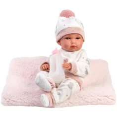 Llorens: Bimba, bambola neonata di 35 cm con biberon e coperta immagine 2