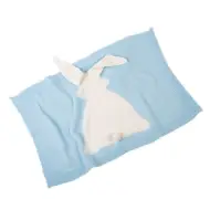 Llorens: Coperta azzurra con coniglietto per neonati