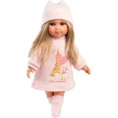 Llorens: Elena, bambola da 35 cm con cappellino rosa