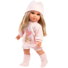 Llorens: Elena, bambola da 35 cm con cappellino rosa immagine 2