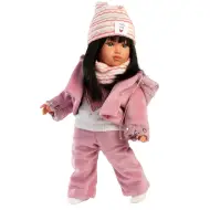 Llorens: Icona di moda bambola Gréta da 40 cm con cappotto rosa