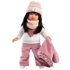 Llorens: Icona di moda bambola Gréta da 40 cm con cappotto rosa immagine 2