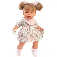 Llorens: Joelle bambola piangente da 38 cm con ciuccio in abito estivo