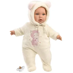 Llorens: Julia bambola in tutina con orecchie da orso e ciuccio 42 cm immagine 4