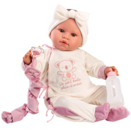 Llorens: Lea, bambola piangente di 45 cm con ciuccio, in tutina a tema koala.