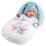 Llorens: Liam, bambola che piange da 38 cm con sacco nanna