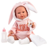 Llorens: Lina, bambola che piange da 45 cm con costume da coniglietto