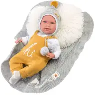 Llorens: Mimi Llorana bambola neonato piangente di 42 cm con coperta e cuscino peloso