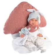Llorens: Mimi Llorana bambola neonato piangente di 42 cm con cuscino a forma di fungo