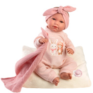 Llorens: Mimi, bambola che piange da 42 cm con cuscino e coperta