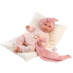 Llorens: Mimi, bambola che piange da 42 cm con cuscino e coperta immagine 2