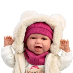 Llorens: Mimi, bambola piangente da 42 cm in set Love Bear con orsacchiotto immagine 5