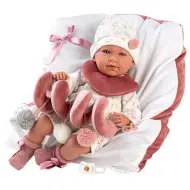 Llorens: Mimi neonato bambola piangente di 40 cm con letto