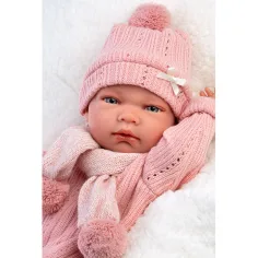 Llorens: Nica, bambola neonata da 40 cm con biberon e cuscino. immagine 3