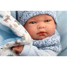 Llorens: Nico, bambolotto neonato da 40 cm con sacco nanna immagine 4