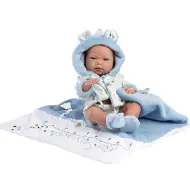 Llorens: Nico neonato maschio di 40 cm con fasciatoio blu, ciuccio