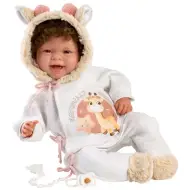 Llorens: Tala Sonrisas bambola neonato da 44 cm con suoni in abito con giraffa