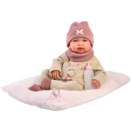 Llorens: Tina, bambola neonata da 44 cm con cuscino morbido