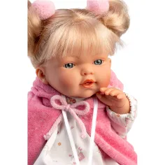 Llorens: bambola Roberta da 33 cm con ciuccio e gilet rosa immagine 3