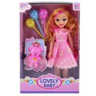 Lovely Baby bambola con vestito rosa, accessori e suoni