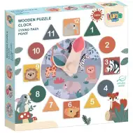 Luna: Animali e forme orologio in legno gioco educativo ad incastro