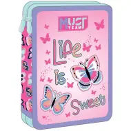 Luna: Astuccio a 2 scomparti con farfalle Must Team Life is Sweet