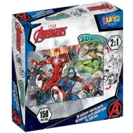 Luna: Avengers 2 in 1 puzzle 3D colorabile da 150 pezzi