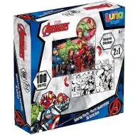 Luna: Avengers 2 in 1 puzzle da colorare da 100 pezzi