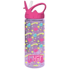 Luna: Bottiglia di plastica con cannuccia, decorata con motivo Must Team, disponibile in diverse varianti, 500 ml, 1 pezzo immagine 3