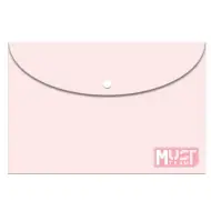 Luna: Cartella con bottone a pressione formato A4, colore rosa pastello