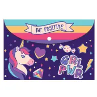 Luna: Cartellina a pressione A/4 con unicorno must