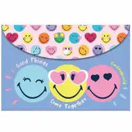 Luna: Cartellina portadocumenti in plastica con bottone Emoji formato A4