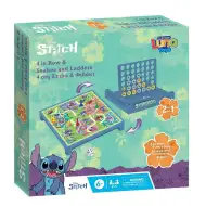 Luna: Disney Stitch 2 in 1 gioco da tavolo - Scale e serpenti e Forza quattro