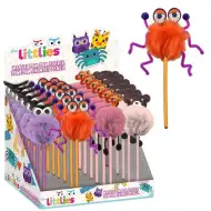 Luna: Matita grafite con pompon e animale, disponibile in quattro varianti, 1 pezzo