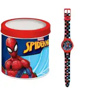 Luna: Orologio analogico di Spider-Man in scatola di metallo