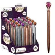 Luna: Penna a sfera Tesoro con estremità in cristallo, disponibile in diverse varianti, 1 pz