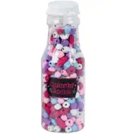 Luna: Perline colorate infilabili in barattolo di vetro