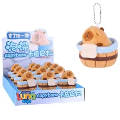 Luna: Portachiavi in peluche capibara nella botte, 1 pezzo