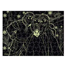 Luna: Puzzle Frozen da 100 pezzi che si illumina al buio immagine 3