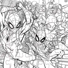 Luna: Puzzle colorabile di Spider-Man da 42 pezzi immagine 3