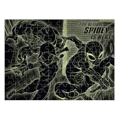 Luna: Puzzle da 100 pezzi di Spider-Man Marvel che si illumina al buio immagine 3