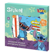 Luna: Puzzle magnetico 3x20 pezzi con motivo Disney Lilo &amp; Stitch