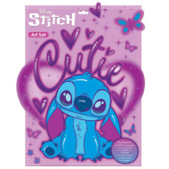 Luna: Set artistico Disney Stitch da colorare con 6 pennarelli e adesivi