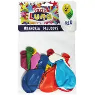 Luna: Set di 10 palloncini colorati con motivo Smile