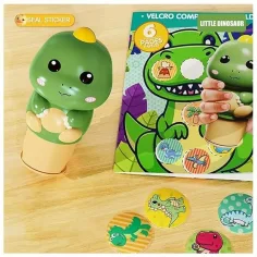 Luna: Set di 100 adesivi con dinosauri con timbro a tema dinosauro immagine 2