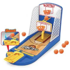 Luna: Set di gioco di abilità da tavolo con doppio canestro da basket 38x23cm immagine 2